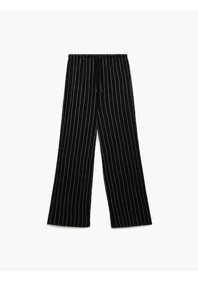 Koton Beli Bağcıklı Çizgili Düz Uzun Paça Pantolon Siyah Çizgili 5sal40067ık Siyah Çizgili Siyah Koton Beli Bağcıklı Çizgili Düz Uzun Paça Pantolon Siyah Çizgili 5sal40067ık Siyah Çizgili Siyah