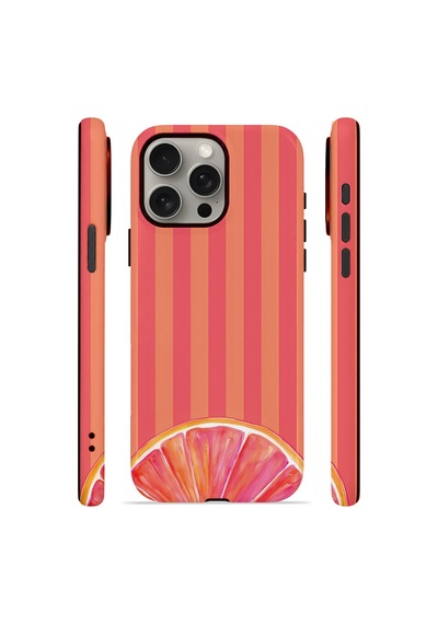 Apple iPhone Uyumlu 15 Pro Max Vorian Çift Katmanlı Magsafe Kılıf Grapefruit Sunset
