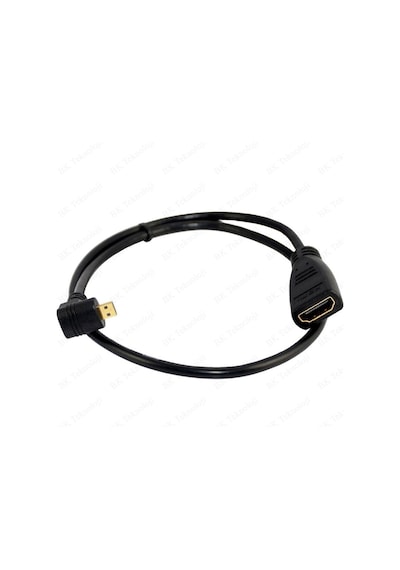 Micro HDMI to HDMI 90 Derece Dik Açılı Tablet Kamera Kablosu 1M