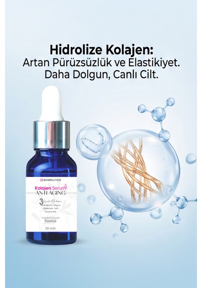Yaşlanma Karşıtı 3 Etkili Antı Agıng Kolajen Serum 30 Ml