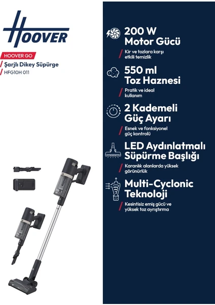 Hoover HFG10H 011 Şarjlı Dikey Süpürge