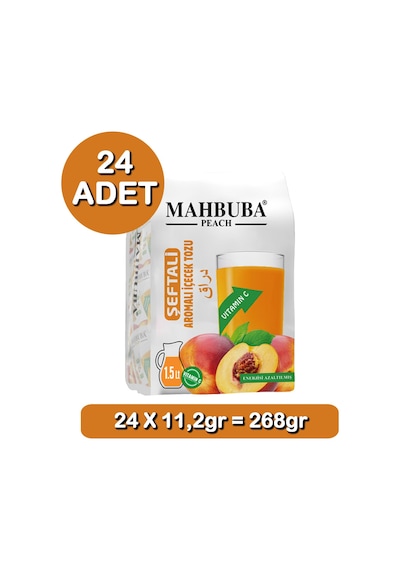 Mahbuba Şeftali Aromalı Soğuk Toz İçecek 24x11.2gr 11.2 G