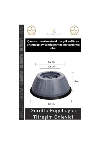 Eşyapedi Çamaşır Bulaşık Kurutma Buzdolabı Anti Titreşim Ses Gürültü Emici Yükseltici Makinesi 4 Ad