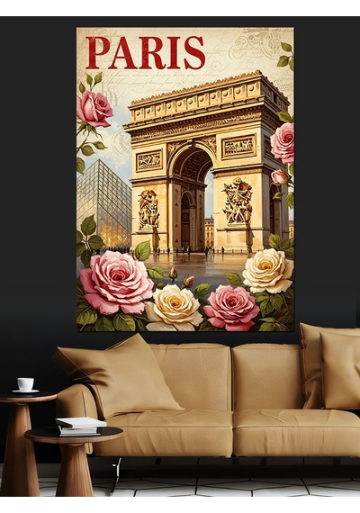 Ahşap Tablo Paris Zafer Takı Tarihi Yapı