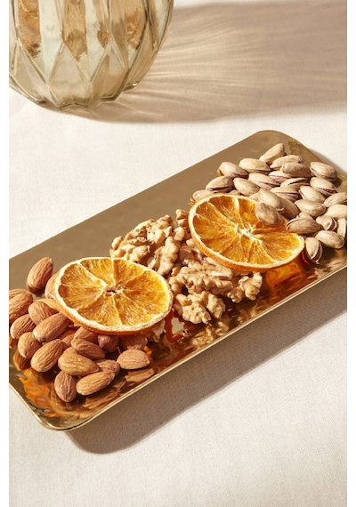 Karaca Loren Dekoratif Tepsi 25x12 cm Gold