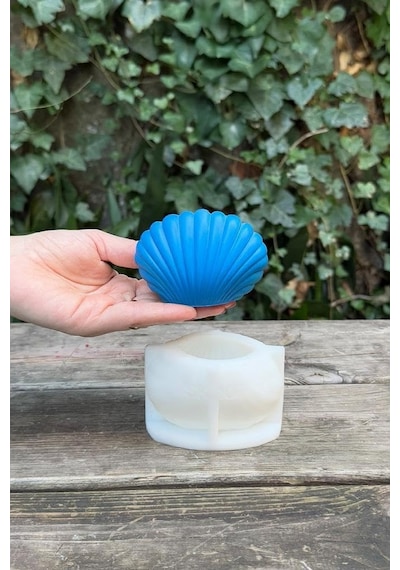 Concept Büyük Deniz Kabuğu 3d Mum Kalıbı Silikon .