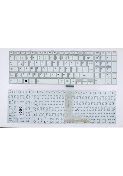 Toshiba Uyumlu Satellite L55-A5299, L55-A5184, L70-A-13E Klavye Beyaz 127140097518