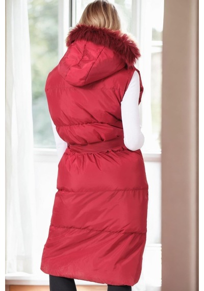 Z8744 Dewberry Bayan Yelek-bordo Bordo