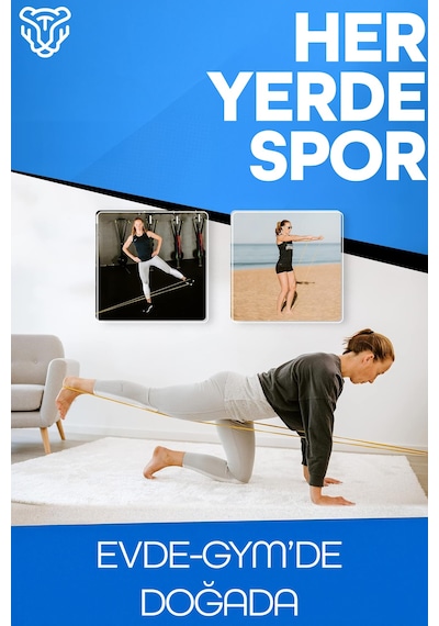 5 + 15 Kg 2'li Set Barfiks Lastiği Gym Resistance Band Antrenman Kas Geliştirme Bandı
