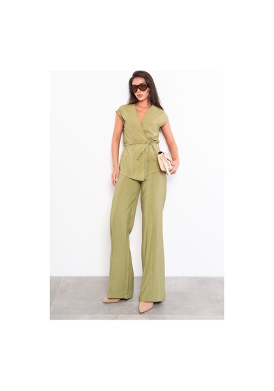 Seeh Yeşil Basic Yelek Pantolon Takım Sh241 Standart