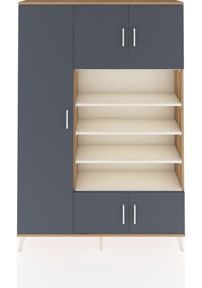Arges Dolap 10 Raflı 5 Kapaklı 132x30x195 Çam-antrasit/aytaşı Çam Arges Dolap 10 Raflı 5 Kapaklı 132x30x195 Çam-antrasit/aytaşı Çam