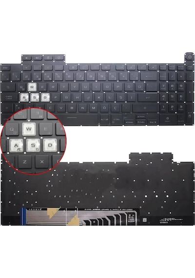 Asus Fx507zc4 Notebook Klavye Tr Işıklı Rgb