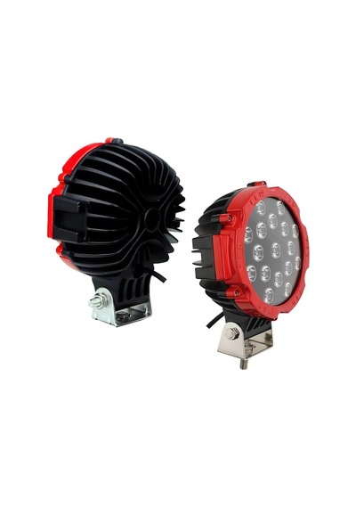 Off Road Sis Lambası Kırmızı 16 Cm Yuvarlak 17 Led 2 Adet