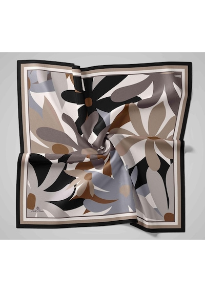 Silk Home Aura Eşarp 140001-01 Siyah, Vizon, Kahve, Gri