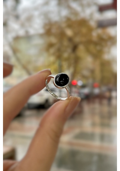 Gümüş 10x8 Mm Siyah Onix Taşlı Yüzük Diğer