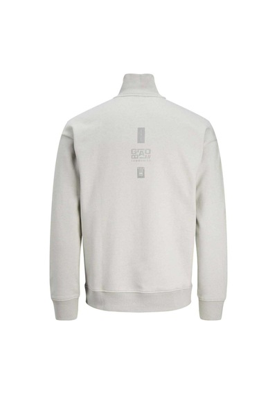 Jack & Jones Erkek Jcoreflect Dik Yaka Regular Fit Sweatshirt 12242262 Gri