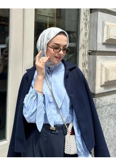 Bushu Dream Twill Eşarp Açık mavi