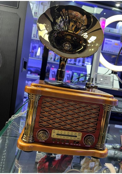 Nostalji Gramafon Radyo,bluetooth Özellikli Nostaljik Radyo Büyük Boy