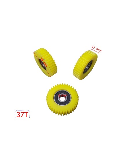 Elektrikli Bisiklet Pedal Destekli Plastik Dişli Rulmanlı 3 Lü Set 37 Diş