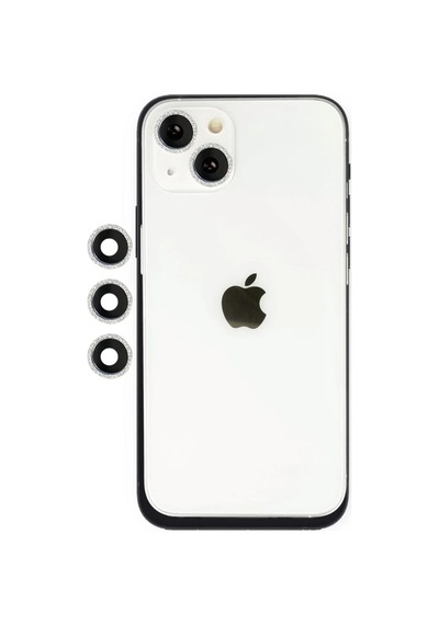 iPhone Uyumlu 14 Shine Kamera Lens - Gümüş