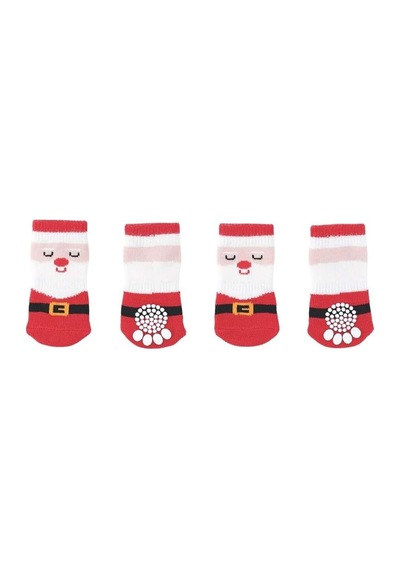 Christmas Santa Kaymaz Tabanlı Çorap 4'lü