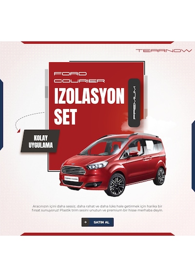 Ford Courier 2014-2024 Trim Ses Önleyici Konfor/izolasyon Set -