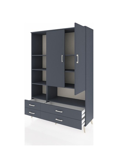 Hyperion Dolap 8 Raflı 4 Çekmeceli 2 Kapaklı 132x44x195 Antrasit-antrasit/antrasit Antrasıt/antrasıt - Antrasıt Hyperion Dolap 8 Raflı 4 Çekmeceli 2 Kapaklı 132x44x195 Antrasit-antrasit/antrasit Antrasıt/antrasıt - Antrasıt