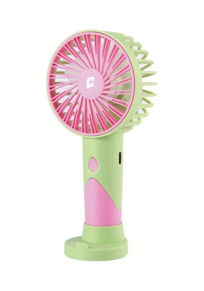 Feny Fn-f20 Yeşil-pembe Kademeli Ultra Sessiz Şarjlı Taşınabilir 500mah Mini El Fanı