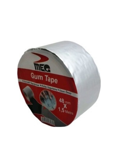 Meg Gum Tape 48mm X 1.5mt Su Sızdırmaz Sakız Tamir Bandı- 12'li Paket