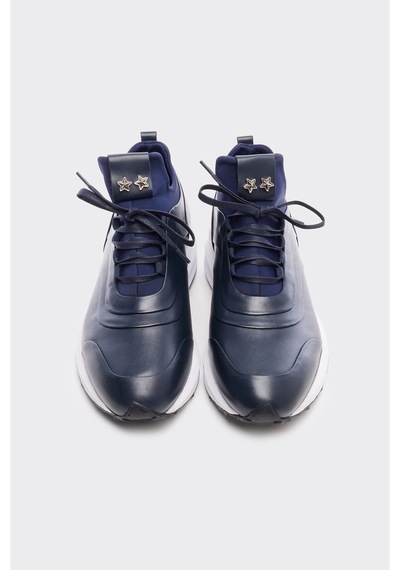 Derinet Hakiki Deri Erkek Sneakers Lacivert Lacivert