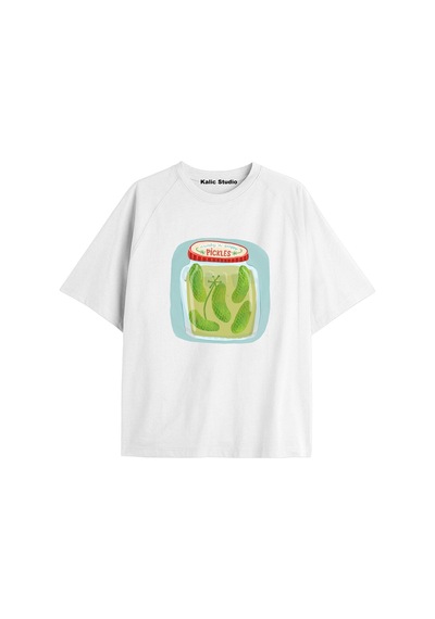 Kalic Studio Y2k Vintage Pickles Baskılı Beyaz T-shirt Kod 218 Beyaz-218 Kalic Studio Y2k Vintage Pickles Baskılı Beyaz T-shirt Kod 218 Beyaz-218