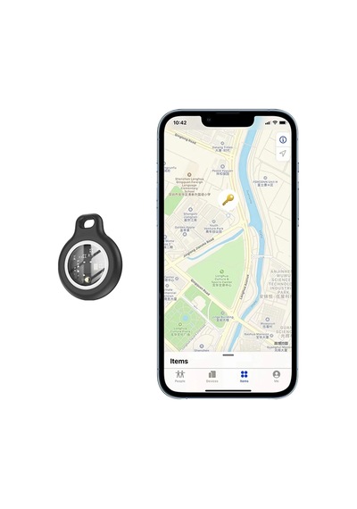 Hoco E91 Tiger Apple Find My Özellikli Anti lost Uyumlu AirTag Takip Cihazı Beyaz Siyah