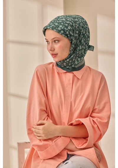 Silk Home Aura Eşarp 140005-12 Petrol Yeşili, Su Yeşilli, Somon