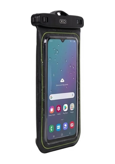 Kt04 Su Geçirmez Cep Telefonu Kılıfı Ve Boyun Askısı - Siyah Ipx8 Pvc Sünger