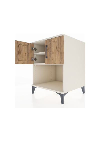 Kronos Komodin 2 Raflı 2 Kapaklı 60x59x80 Aytaşı-çam Aytaşı