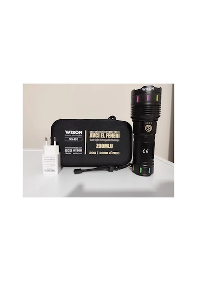 Ws-550 30w 3000 Lümen Zoomlu Profosyonel El Feneri 4741 Altın - Bakır -  Gümüş