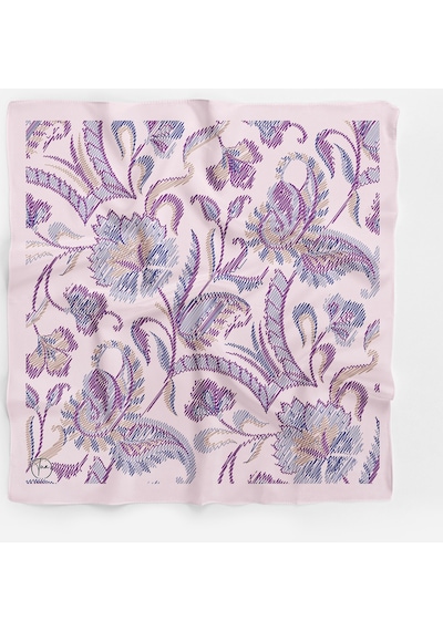 Çiçek Çizim Desen Bandana/fular Çok Renkli