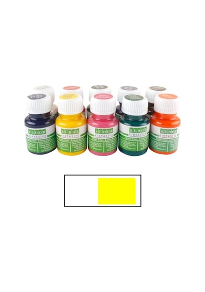 Südor Kumaş Boyası 25ml Sarı - 4 Adet Çok Renkli