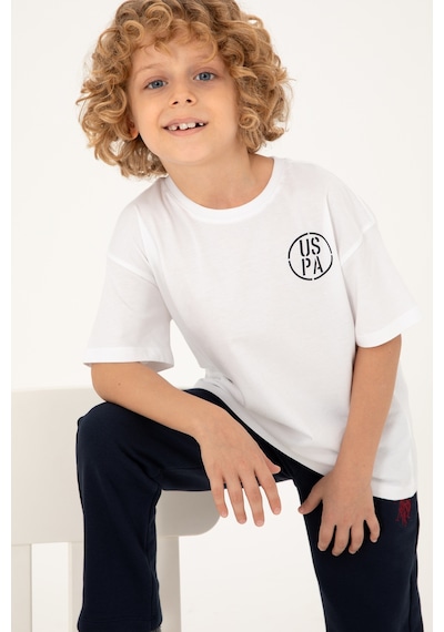 U.S. Polo Assn. Erkek Çocuk Beyaz Oversize Bisiklet Yaka Tişört 50298981-VR013 U.S. Polo Assn. Erkek Çocuk Beyaz Oversize Bisiklet Yaka Tişört 50298981-VR013