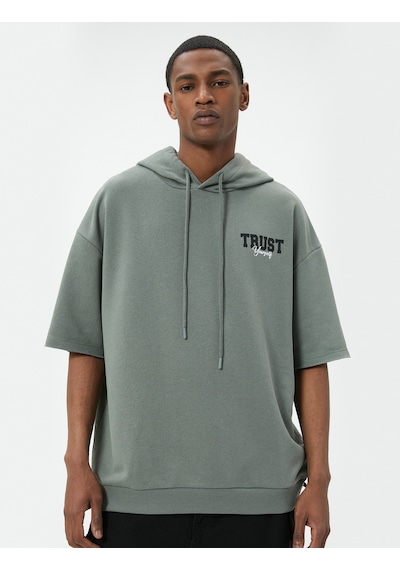 Koton Spor Oversize Kapşonlu Sweatshirt Slogan Baskılı Kısa Kollu Uzun Boy Haki 4sam70034nk Haki Koton Spor Oversize Kapşonlu Sweatshirt Slogan Baskılı Kısa Kollu Uzun Boy Haki 4sam70034nk Haki