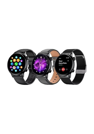 Haino Teko 24 Amoled Ekran Bluetooth Arama 3 Farklı Kordonlu Akıllı Saat (İthalatçı Garantili)