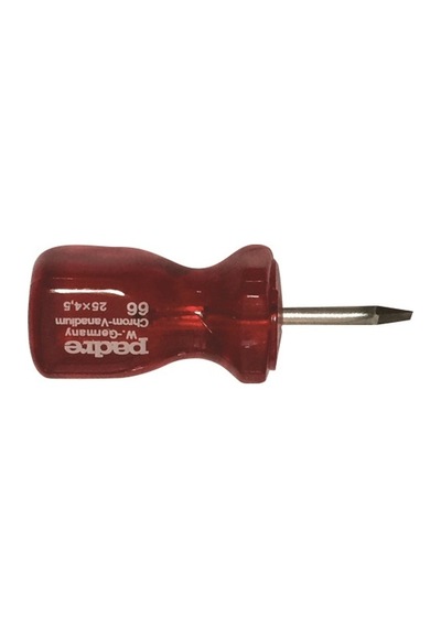 Tornavida Topaç Düz Kırmızı Saplı No6625x45 Alman Padre