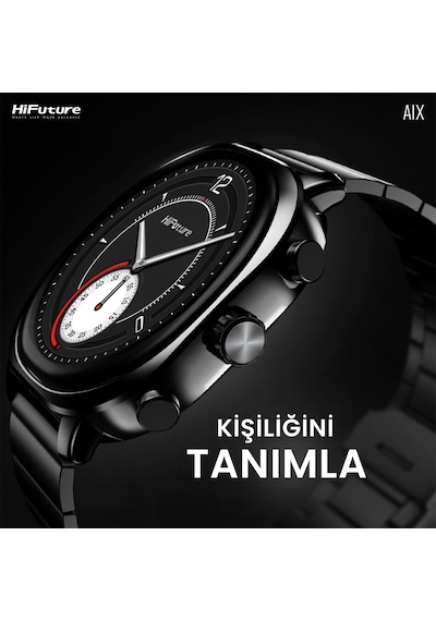 HiFuture AIX BT Arama 1,43" AMOLED IP68 Nabız SpO2 Takipli Akıllı Saat  (Distribütör Garantili)