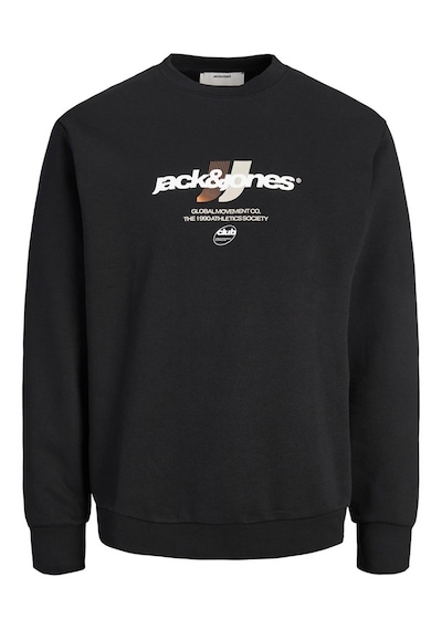 Jack & Jones Jcoclub Brandıng Sweat Crew Neck Siyah Erkek Sweatshirt 12300460