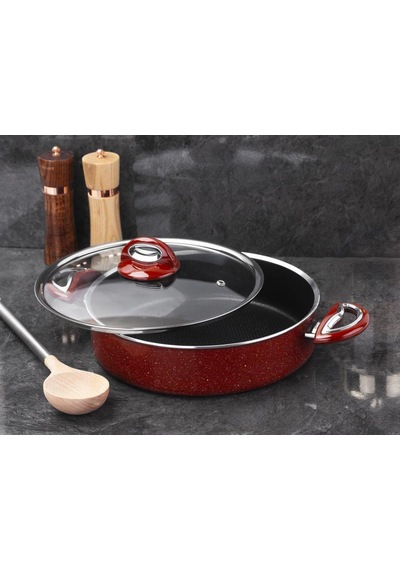 Taç Granit Teflon Basık Tencere 30 CM