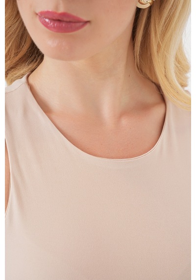 Bigdart Kadın Halter Yaka Çıtçıtlı Body 972 - Bej