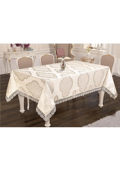 Atak Cemre Jakarlı Dertsiz Yemek Masa Örtüsü 160 X 220 001