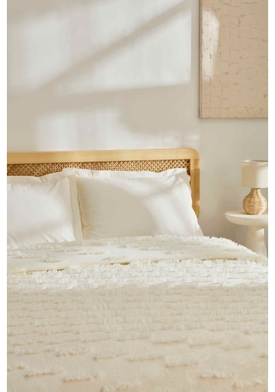 Kaşmir Home Ella Çift Kişilik Yatak Örtüsü Offwhite