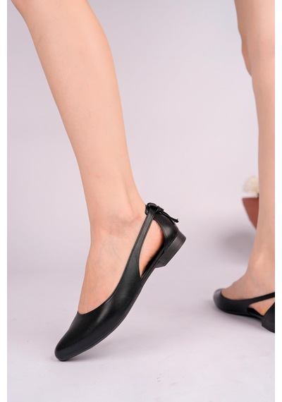 Nesilshoes Nesil Shoes Ceylan 201 Siyah Kadın Babet
