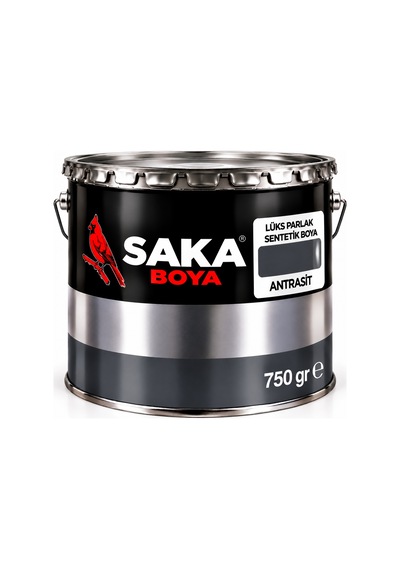 Saka Boya Lüks Parlak Sentetik Boya Antrasit 750 Ml